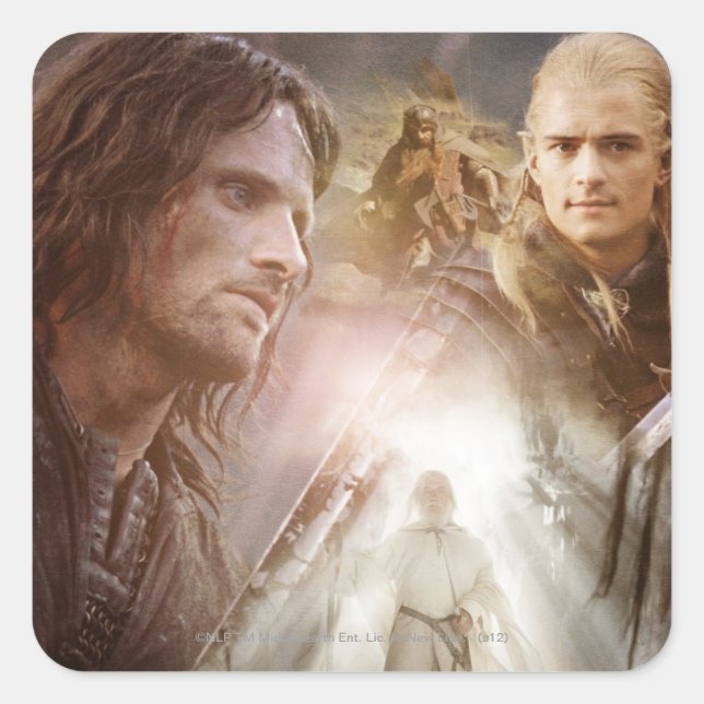 Collage of Characters Square Sticker (Front)