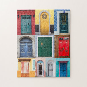 Collage of Colored Doors Jigsaw Puzzle