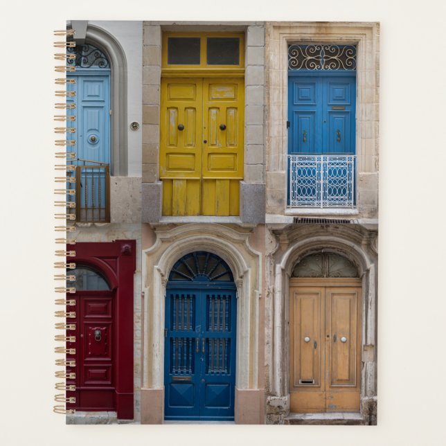 Collage of colorful front doors planner (Front)