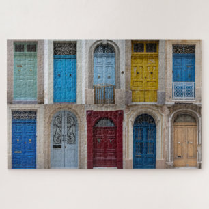 Collage of colourful front doors jigsaw puzzle