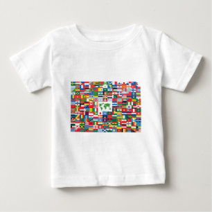 Collage of Country Flags from All Over The World Baby T-Shirt