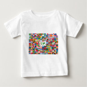 Collage of Country Flags from All Over The World Baby T-Shirt