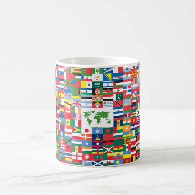 Collage of Country Flags from All Over The World Coffee Mug (Center)