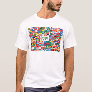 Collage of Country Flags from All Over The World T-Shirt