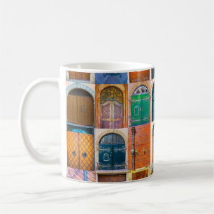 Collage of medieval front doors at Prague,  Czech  Coffee Mug