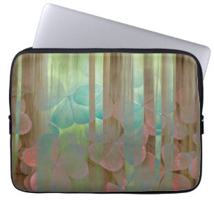 Collage of Oxalis and Trees   Seabeck, WA Laptop Sleeve