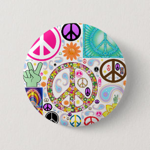 Collage of Peace 6 Cm Round Badge