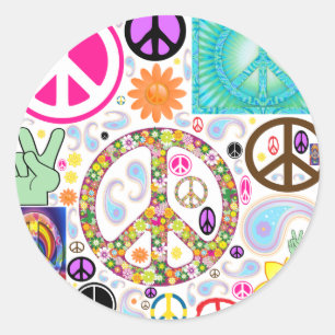 Collage of Peace Classic Round Sticker
