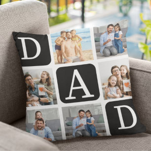 Collage of photos of children, Gift for Dad Cushion