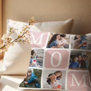 Collage of photos of children, Gift for Mom Cushion