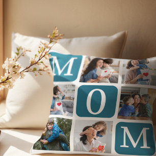 Collage of photos of children, Gift for Mom Cushion