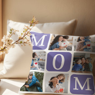 Collage of photos of children, Gift for Mom Cushion