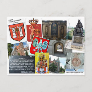 COLLAGE OF POLAND POSTCARD