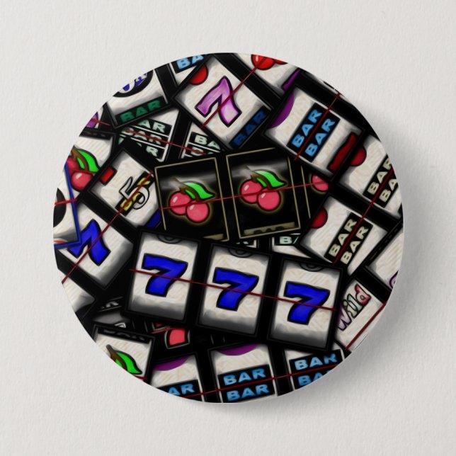 Collage of Slot Machine Reels 7.5 Cm Round Badge (Front)