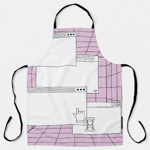 Collage of user interface elements. Cyberpunk and Apron