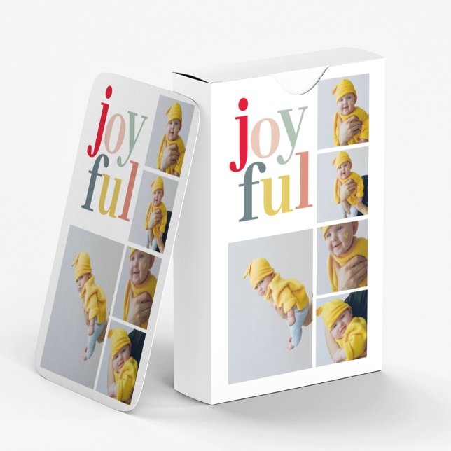 Collage Photo And Colourful Joyful | Holiday Gift Playing Cards (Creator Uploaded)