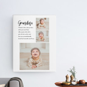 Collage Photo & Best Grandma Ever Best Beauty Gift Canvas Print