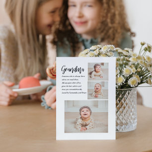 Collage Photo & Best Grandma Ever Best Beauty Gift Holiday Card