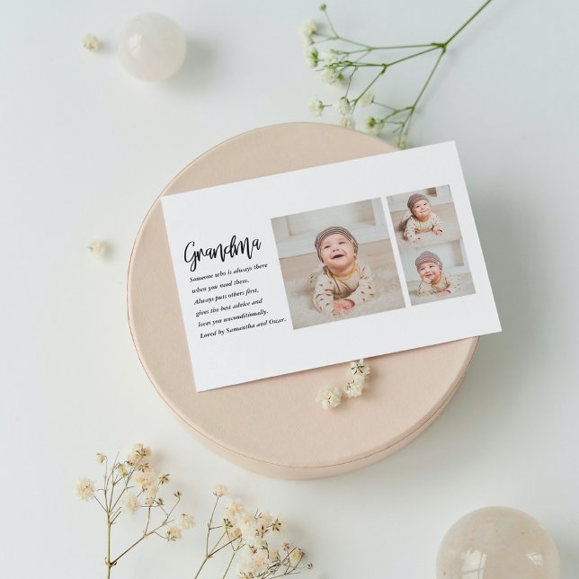 Collage Photo & Best Grandma Ever Best Beauty Gift Holiday Postcard (Creator Uploaded)