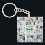 Collage Photo Best Grandpa Ever Pastel Mint Gift Key Ring<br><div class="desc">This beautiful collage photo is the perfect way to express your love for your grandpa. Featuring the heartfelt message "We love you grandpa" in elegant lettering against a soothing pastel mint background, this piece captures the warmth and affection you feel for your grandpa. The collage design allows you to include...</div>