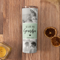 Collage Photo Best Grandpa Ever Pastel Mint Gift