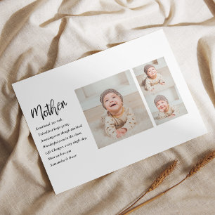 Collage Photo & Best Mother Quote Lovely Gift Holiday Postcard