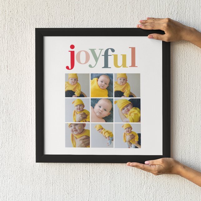 Collage Photo | Colorful Joyful Holiday Gift Poster (Creator Uploaded)
