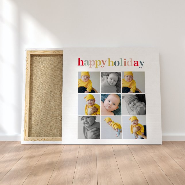Collage Photo | Colourful Happy Holiday Canvas Print (Creator Uploaded)