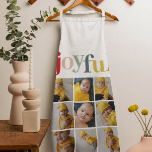 Collage Photo   Colourful Joyful Holiday Gift Apron