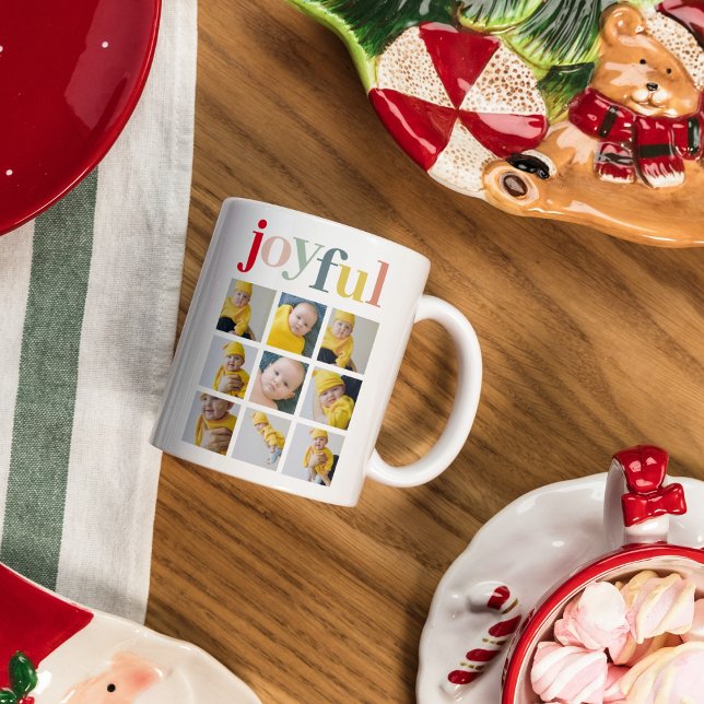 Collage Photo | Colourful Joyful Holiday Gift Mug (Creator Uploaded)