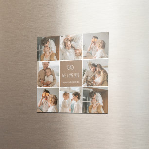Collage Photo Dad We Love You Happy Fathers Day Magnet