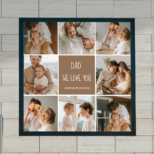 Collage Photo Dad We Love You Happy Fathers Day Poster