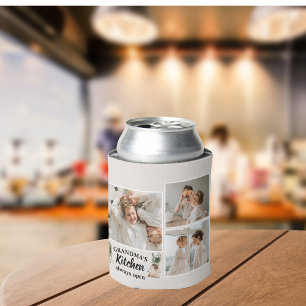 Collage Photo & Grandma Kitchen Is Always Open Can Cooler