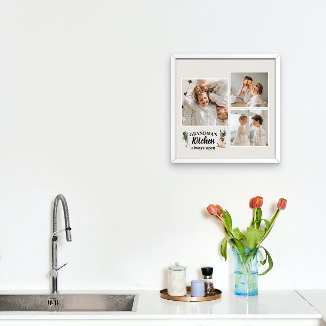 Collage Photo & Grandma Kitchen Is Always Open Poster (Creator Uploaded)
