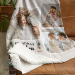 Collage Photo & Grandma Kitchen Is Always Open Sherpa Blanket<br><div class="desc">Looking for the perfect gift for your grandma, or for anyone who loves spending time in the kitchen? Look no further than this unique and customisable product! Featuring a beautiful collage of your favourite photos, this design is sure to capture your memories and make them last. And with the charming...</div>