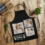 Collage Photo & Grandpa Kitchen Is Always Open Apron<br><div class="desc">Celebrate your Grandpa's culinary skills with this personalised "Collage Photo & Grandpa Kitchen Is Always Open" black apron. Perfect for the family chef, this apron features a customisable photo collage and the heartwarming message "Grandpa's Kitchen Is Always Open." Whether he's cooking, baking, or grilling, this apron offers comfort and protection...</div>