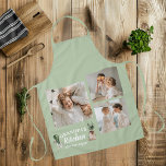 Collage Photo & Grandpa Kitchen Is Always Open Apron<br><div class="desc">Celebrate your Grandpa's culinary skills with this personalised "Collage Photo & Grandpa Kitchen Is Always Open" green apron. Perfect for the family chef, this apron features a customisable photo collage and the heartwarming message "Grandpa's Kitchen Is Always Open." Whether he's cooking, baking, or grilling, this apron offers comfort and protection...</div>