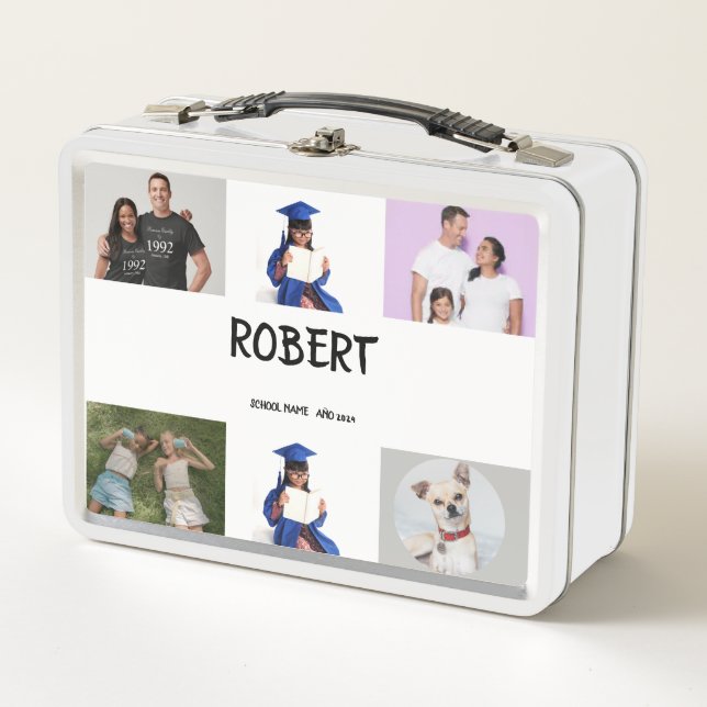 COLLAGE photo Lunchbox PINK , PURPLE To Customise (Front)