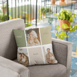 Collage Photo Modern Best Dad Ever Gift Cushion<br><div class="desc">A Collage Photo Modern Best Dad Ever Gift is a perfect way to show your appreciation for your dad. This gift consists of a modern-style photo collage, which includes multiple photos of you and your dad, highlighting the special moments and memories you've shared together. The photos are arranged in a...</div>