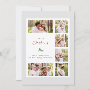Collage Photo Modern Holiday Card