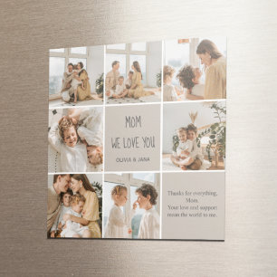 Collage Photo Mom We Love You Personalized Magnet