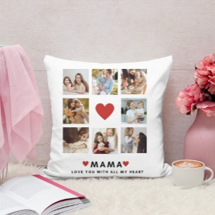 Collage Photo Mum We Love You Best Mother Gift Cushion
