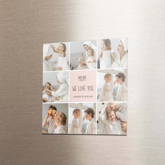 Collage Photo Mum We Love You Best Mother Gift Magnet (Creator Uploaded)