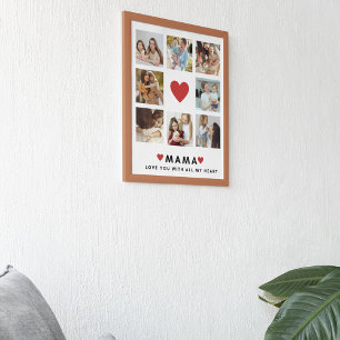 Collage Photo Mum We Love You Best Mother Gift Poster