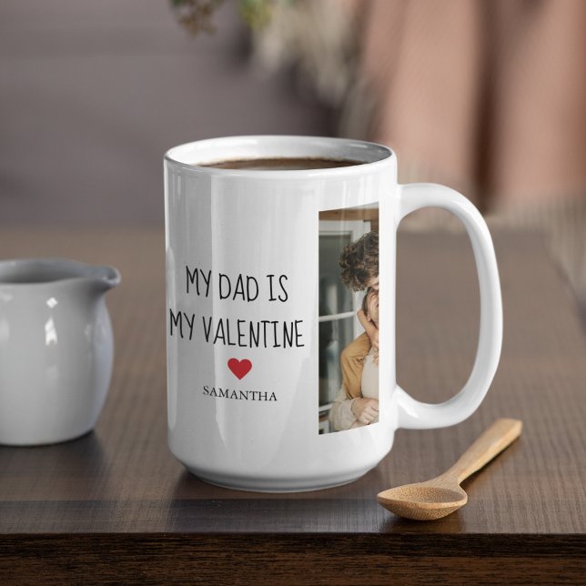 Collage Photo | My Dad Is My Valentine Gift Coffee Mug (Creator Uploaded)