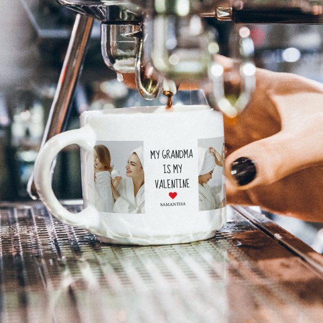Collage Photo | My Mum Is My Valentine Gift Espresso Cup (Creator Uploaded)