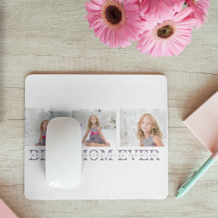Collage Photo Purple Best Mum Ever Gift Mouse Mat