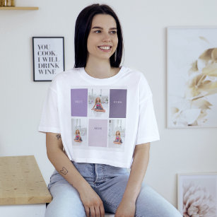 Collage Photo Purple Best Mum Ever Gift T-Shirt