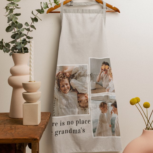 Collage Photo & Quote Best Grandma Gift Apron (Creator Uploaded)