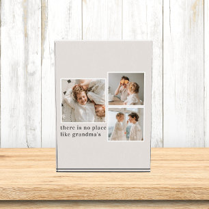 Collage Photo & Quote Best Grandma Gift Block